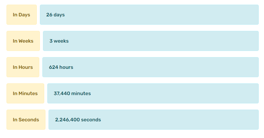 Day Elapsed Calculator